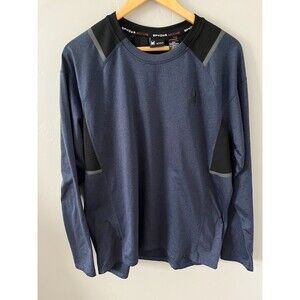 Spyder‎ Active Mens Medium Blue Long Sleeve Moisture Wicking Workout Shirt